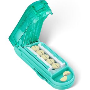 Pill Cutter Splitter for Small and Tiny Pills, Pill Cutter for Small or Large Pills, Pill Splitter for Multiple Pills at a Time with Centering Device and Stainless Steel Blade (Black)