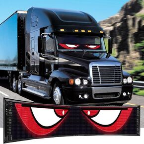 2PCS Devil Eyes Light for Windshield & Truck, 23.62inx4.72in Programmable LED Display for Car Windows - Flexible Waterproof Dynamic Eyes with Bluetooth App Control, Suitable for Cars and Trucks