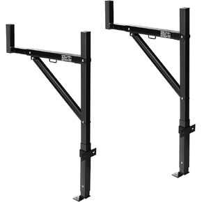VEVOR Ladder Rack for Pickup Load 113 kg, Extendable Steel Luggage Rack 49-87 cm, Height Adjustable 98-111 cm, Ladder Stand for Kayak, Surfboard, Construction Wood, Ladder