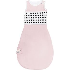 Nanit Breathing Wear Sleeping Bag – 100% Cotton Baby Sleep Sack - Works with Nanit Pro Baby Monitor to Track Breathing Motion Sensor-Free, Real-Time Alerts, Size Medium, 6-12 Months, Blush Pink