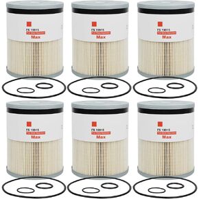 FS19915 Fuel Filter Water Separator Fit for Cummins ISX15 Detroit Diesel DD13 DD15 DD16 Freightliner Cascadia Replace L9915F P551011 P550854 PF9804 CS11122 A4720921205 33655 (SET OF 6)