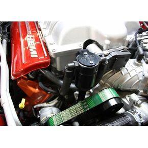 J&L Oil Separator Co. 3.0 Oil Separator Compatible with 2015-2023 Hellcat Charger & Challenger; 2018-2021 Trackhawk; 2018 Demon; 2021-2025 Durango Hellcat Passenger Side (Black)