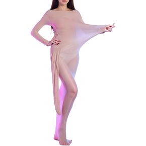 Bodystocking Crotchless Lingerie for Women Sheer Super Stretchy Sexy Bodysuit Plus Size