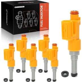 A-Premium Set of 6 Fuel Injectors Compatible with Toyota Camry 2018-2019/2022, Tacoma 2016-2019/2022, Highlander 2017-2019/2022, Sienna 2017-2020, Avalon 2019/2021-2022 & Lexus ES350 2021-2022, RX350