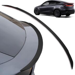 Spoiler Fit for Tesla Model Y Juniper 2025 2026, ABS Adhesive Carbon Fiber Rear Spoiler Wing OEM Rear Trunk Lip, Model Y Juniper Accessories (Matte Black)