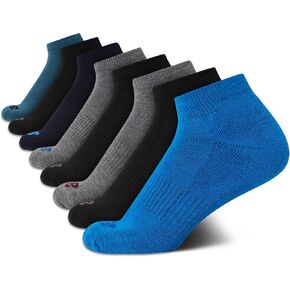 New Balance Kids Performance Cushioned Low Cut Socks 8 Pain Pack ، Black ، Medium