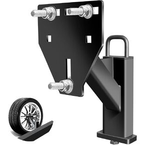 Stake Pocket Spare Tire Mount, Trailer Spare Tire Mount Fit 4 5 6 8 Lugs Trailer Wheels On 4", 4.5", 4.75", 5", 5.5", 6", 6.5" Bolt Patterns，Capacity 150 Lbs, Fits 1.5"x3 Stake Pocket