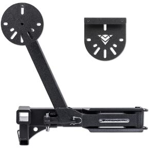 Armordillo Hitch Mount Swing Out Spare Tire Carrier Up to 35"|Compatible with Trailer Hitch 2" Receiver|8735527|Steel|Universal|Texture Black