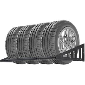 JY PERFORMANCE Tire Rack Wall Mount, 31''-56'' Adjustable Tire Rack, Heavy-Duty Steel Tire Storage Rack with 400LB Weight Capacity for Garage Workshop Repair Shop
