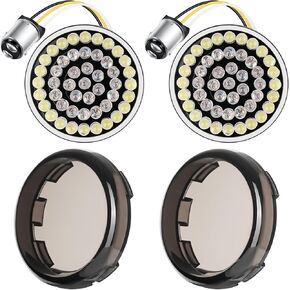 PBYMT 1157 Front LED Turn Signal Lights Running Blinker Bulbs Compatible for Harley Davidson Dyna Softail Sportster Touring Street Glide Road Glide Road King Iron 883 1986-2024