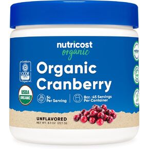 Nutricost Organic Cranberry Powder, 8 oz, 5G per Serving - Non-GMO, Gluten-Free