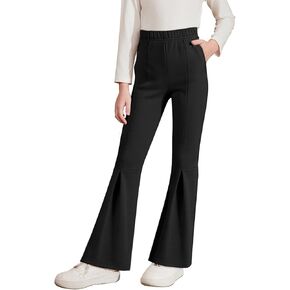 blibean Girls Bell Bottoms Pants School Uniform Stretchy Leggings Size 6-15 Years