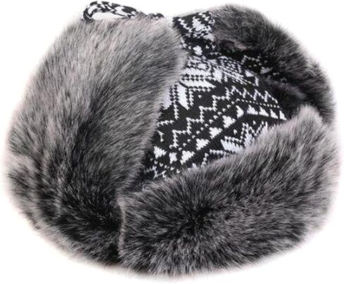 قبعة شتوية متماسكة قبعة روسية Ushanka القوزاق الصياد قبعة كاب بيلوت مع بطانة فرو فو للنساء الرجال in Kuwait