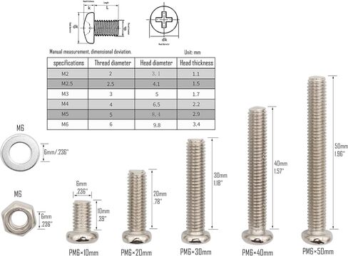 LBY 160pcs M4 Machine Screws(Truss Head), Phillips Pan Head Bolts Nuts Flat Washers, Carbon Steel (Nickel Plated), Silver in Saudi Arabia