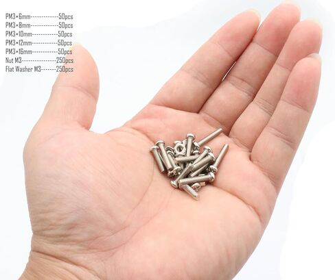 LBY 160pcs M4 Machine Screws(Truss Head), Phillips Pan Head Bolts Nuts Flat Washers, Carbon Steel (Nickel Plated), Silver in Saudi Arabia