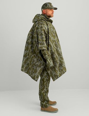 Nomad Men Poncho Plackplable Camo Rain Poncho ، Mossy Oak Bottomland ، حجم واحد in Kuwait