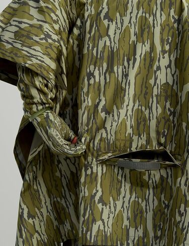Nomad Men Poncho Plackplable Camo Rain Poncho ، Mossy Oak Bottomland ، حجم واحد in Kuwait