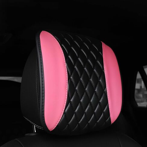 Car Headrest Cover, Soft Leather Dirt-Proof Vehicle Seat Head Rest Protector, Breathable Automotive Interior Protection Dust Covering Accessories, Universal for Most Cars (Black) in Saudi Arabia