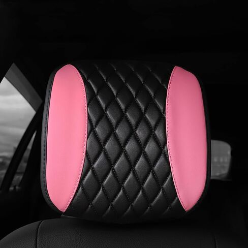 Car Headrest Cover, Soft Leather Dirt-Proof Vehicle Seat Head Rest Protector, Breathable Automotive Interior Protection Dust Covering Accessories, Universal for Most Cars (Black) in Saudi Arabia