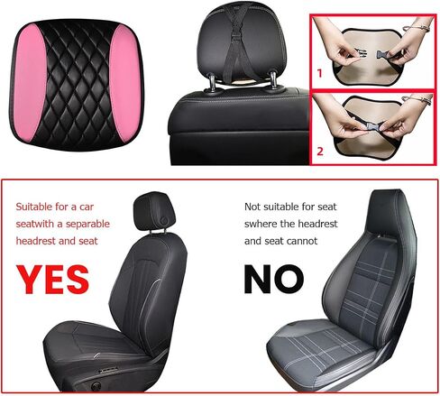 Car Headrest Cover, Soft Leather Dirt-Proof Vehicle Seat Head Rest Protector, Breathable Automotive Interior Protection Dust Covering Accessories, Universal for Most Cars (Black) in Saudi Arabia
