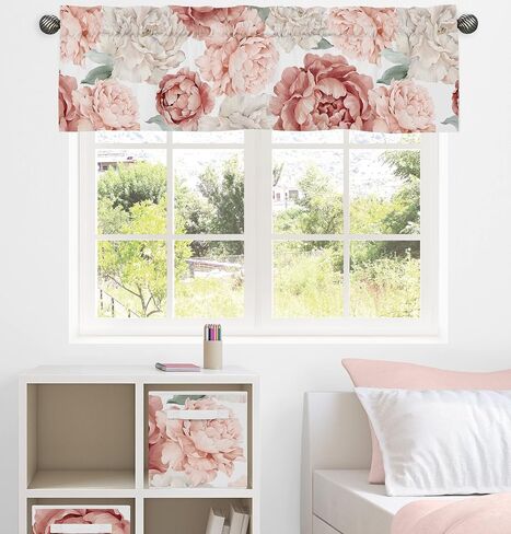 Sweet Jojo Designs Lavender Purple, Pink, Grey and White Window Treatment Valance for Watercolor Floral Collection - Rose Flower in Saudi Arabia