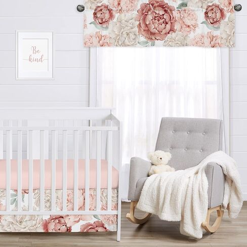 Sweet Jojo Designs Lavender Purple, Pink, Grey and White Window Treatment Valance for Watercolor Floral Collection - Rose Flower in Saudi Arabia