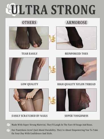 Indestructible Backseam Tights for Women, 40D Semi Sheer Control Top Pantyhose with Reinforced Toes Under Dress in Kuwait