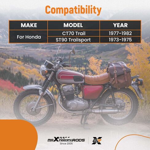 MaxPeedingRods 2L خزان وقود الغاز لـ Honda CT70 Trail 1977-1982 ، ST90 Trailsport 1973-1975 ، خزان وقود الدراجات النارية in Kuwait