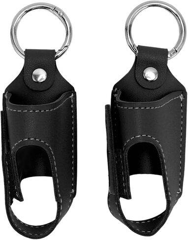Asthma Inhaler Holder, 2pcs Asthma Inhaler Holder Portable Storage Protective PU Leather Asthma Inhaler Case for Travel (Black) in Saudi Arabia