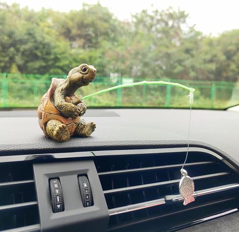 Cute Fishing Car Ornaments for Dashboard, Swinging Fish Car Dashboard Decor, Fun Car Decoration for Dash Car Accessories for Anglers, Home Garden Decor in Saudi Arabia