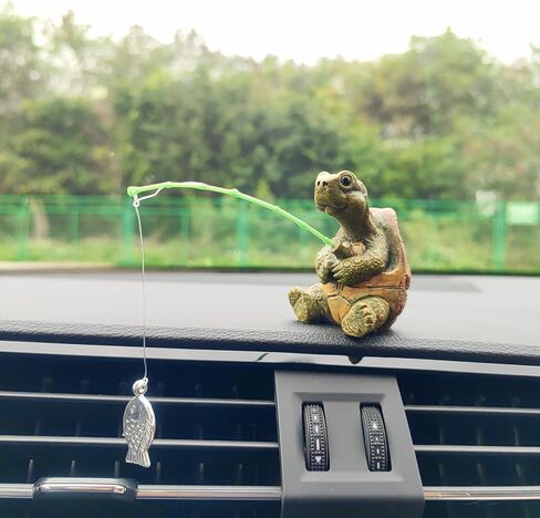 Cute Fishing Car Ornaments for Dashboard, Swinging Fish Car Dashboard Decor, Fun Car Decoration for Dash Car Accessories for Anglers, Home Garden Decor in Saudi Arabia