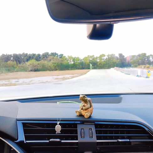 Cute Fishing Car Ornaments for Dashboard, Swinging Fish Car Dashboard Decor, Fun Car Decoration for Dash Car Accessories for Anglers, Home Garden Decor in Saudi Arabia
