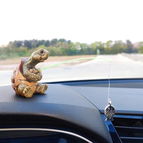 Cute Fishing Car Ornaments for Dashboard, Swinging Fish Car Dashboard Decor, Fun Car Decoration for Dash Car Accessories for Anglers, Home Garden Decor in Saudi Arabia
