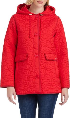 kate spade new york Women's Midweight Hooded A-line Quilted Jacket in Saudi Arabia