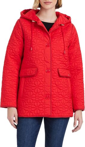 kate spade new york Women's Midweight Hooded A-line Quilted Jacket in Saudi Arabia