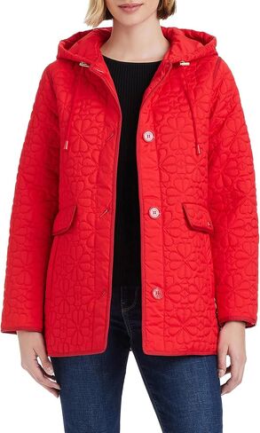 kate spade new york Women's Midweight Hooded A-line Quilted Jacket in Saudi Arabia