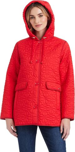 kate spade new york Women's Midweight Hooded A-line Quilted Jacket in Saudi Arabia