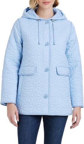 kate spade new york Women's Midweight Hooded A-line Quilted Jacket in Saudi Arabia