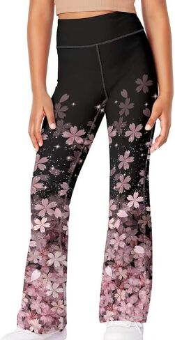 Girls Flare Leggings 5-14T Cute Bell Bottoms for Girl Yoga Pants for Gym in Saudi Arabia