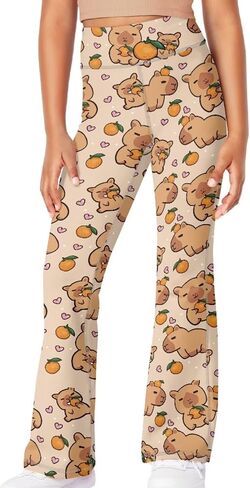 Girls Flare Leggings 5-14T Cute Bell Bottoms for Girl Yoga Pants for Gym in Saudi Arabia