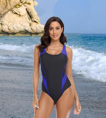 رياضية للسيدات قطعة واحدة للسباحة المتسابقين تنافسية نوبة السباحة المتواضعة in Kuwait