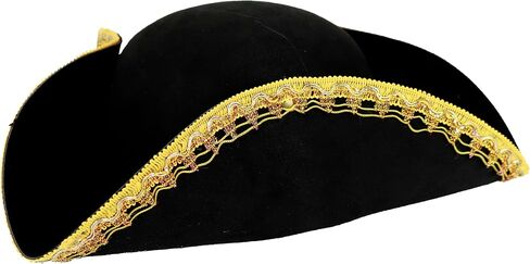 UQJE Authentic Pirate Hat for Women Adult Leather Tricorn Hat Halloween Colonial Costume Accessory in Saudi Arabia