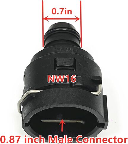 NW16 Coolant Hose Connector Engine Heater Hose Assembly for BMW Audi VW Chevrolet Honda Land Rover Volvo Buick Hose-Radiator Pipe Junction Flange 0.87 Inch Steel to 0.7 Inch Rubber Tubing Straight in Saudi Arabia