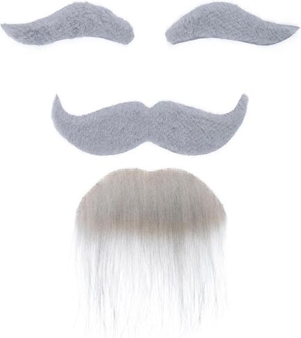Realistic Mustache Fake Mustache and Eyebrows Men Self Adhesive Fake Beard Novelty Costume Facial Hair for Cosplay in Saudi Arabia