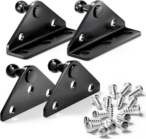 10MM Gas Spring Lift Strut Bracket Ball Stud Black, Mounting Bracket for Lift Support Prop, Pack of 4 in Saudi Arabia