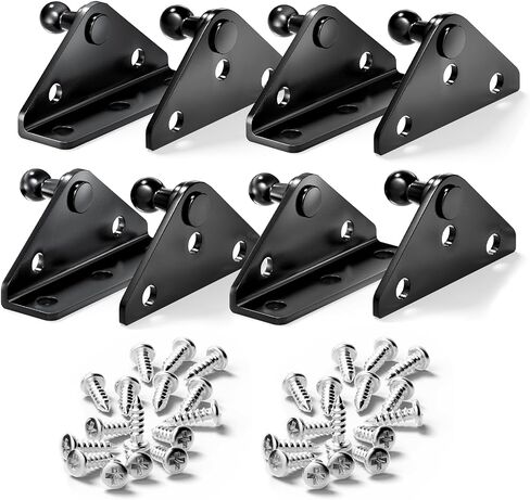 10MM Gas Spring Lift Strut Bracket Ball Stud Black, Mounting Bracket for Lift Support Prop, Pack of 4 in Saudi Arabia
