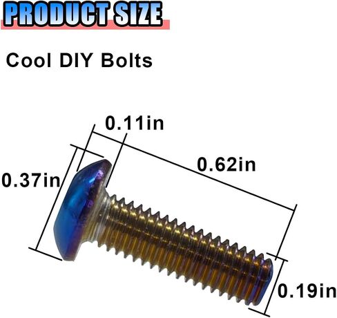 طقم برغي لعجلة التوجيه 6pc ، محترقة من التيتانيوم ، براغي عجلة القيادة ، M5 × 0.8/20mm ملحقات عجلة القيادة غير القابل للصدأ لمعظم السيارات (رأس مستدير) in Kuwait