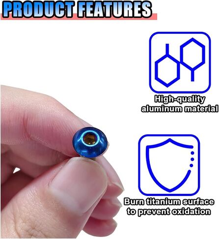 طقم برغي لعجلة التوجيه 6pc ، محترقة من التيتانيوم ، براغي عجلة القيادة ، M5 × 0.8/20mm ملحقات عجلة القيادة غير القابل للصدأ لمعظم السيارات (رأس مستدير) in Kuwait