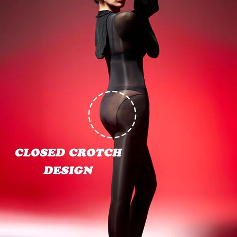 RUIBAVYA Body Stockings For Women Sexy Five Finger Sleeve Lingerie Bodysuit Oil Shiny Full Body Stocking Baotou Bodystocking in Saudi Arabia