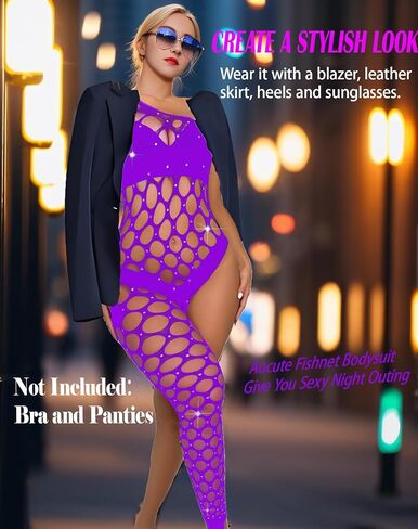 Sexy Rave Outfits for Women Sparkly Rhinestone Fishnet Bodysuit Mesh Jumpsuit One Leg Bodystocking in Saudi Arabia